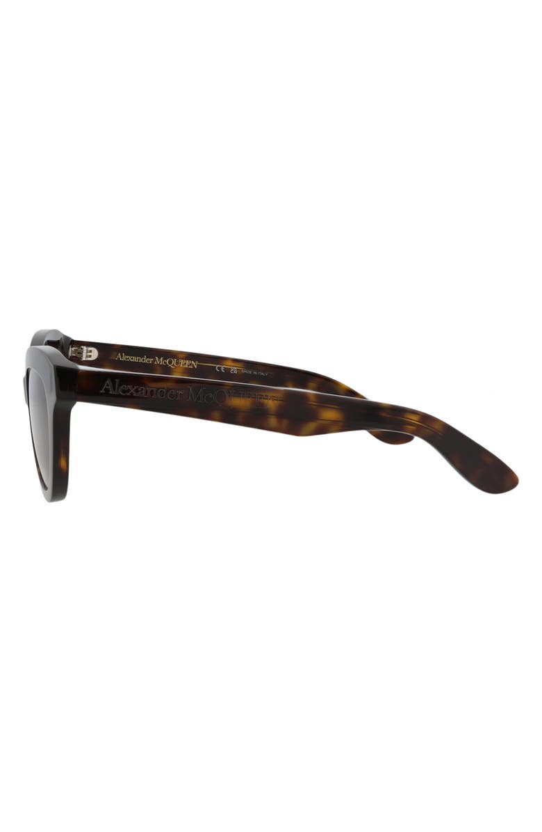 McQueen 51mm Cat Eye Sunglasses, Alternate, color, Havana Havana Brown