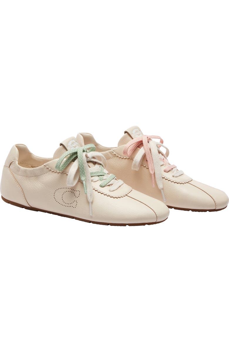 COACH Lace Up Sneaker, Alternate, color, Chalk