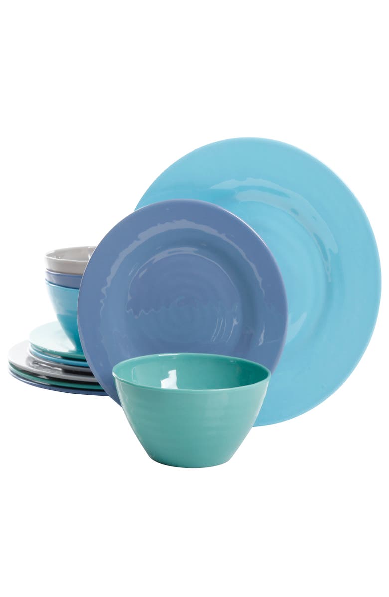 Gibson Home Brist 12 Piece Dinnerware Set in 4, Main, color, Beige