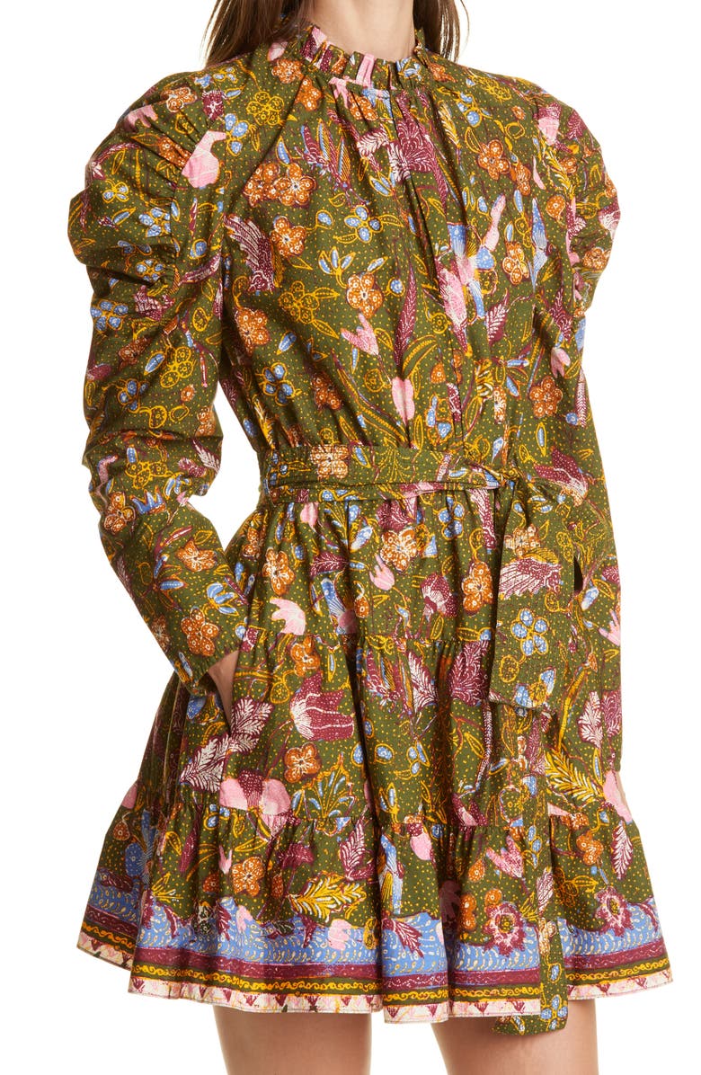 Ulla Johnson Naima Ruffle Long Sleeve Dress, Alternate, color,