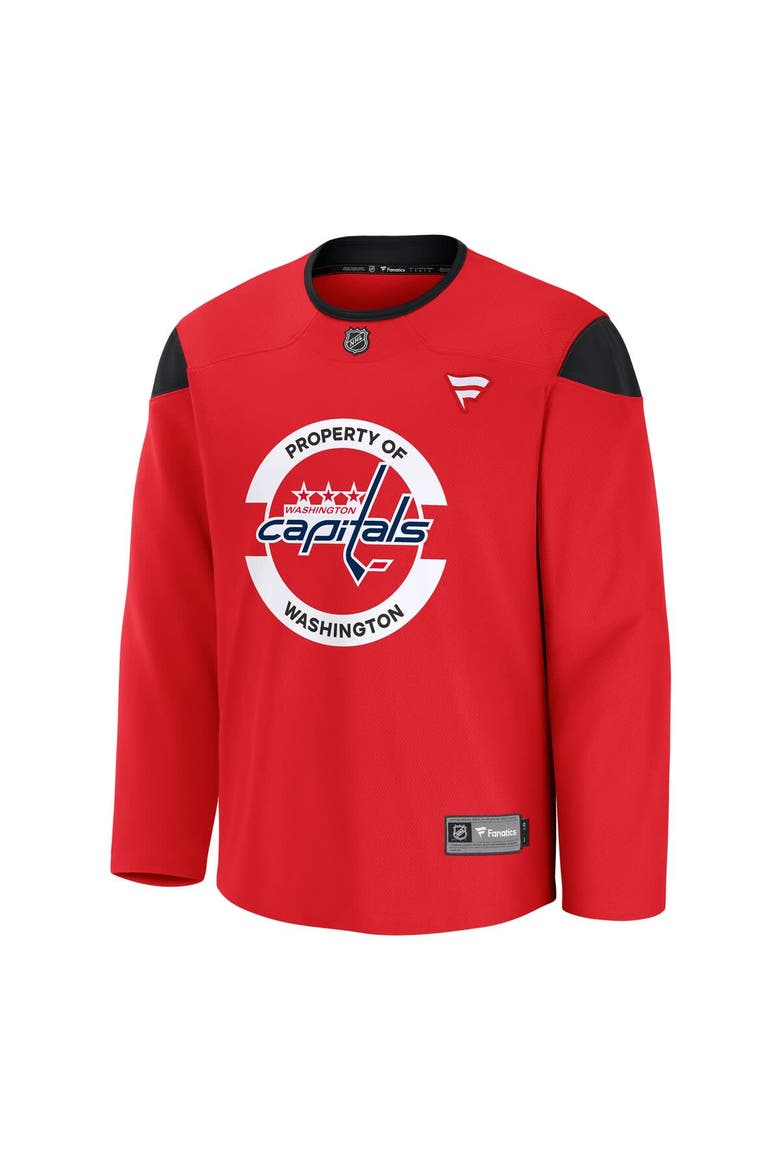 Men's Fanatics Red Washington Capitals Home Practice Jersey, Alternate, color, Red
