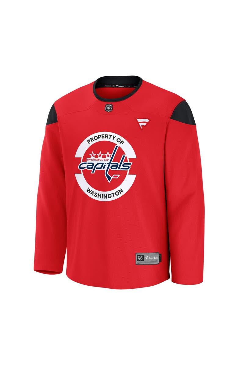 FANATICS Men's Fanatics Red Washington Capitals Home Practice Jersey, Alternate, color, 