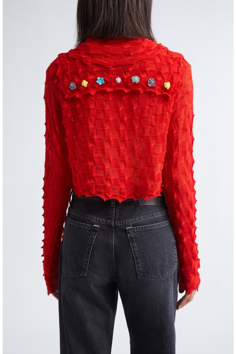 Lunar New Year Borlor Sailor Sweater with Removable Collar, Alternate, color, RED