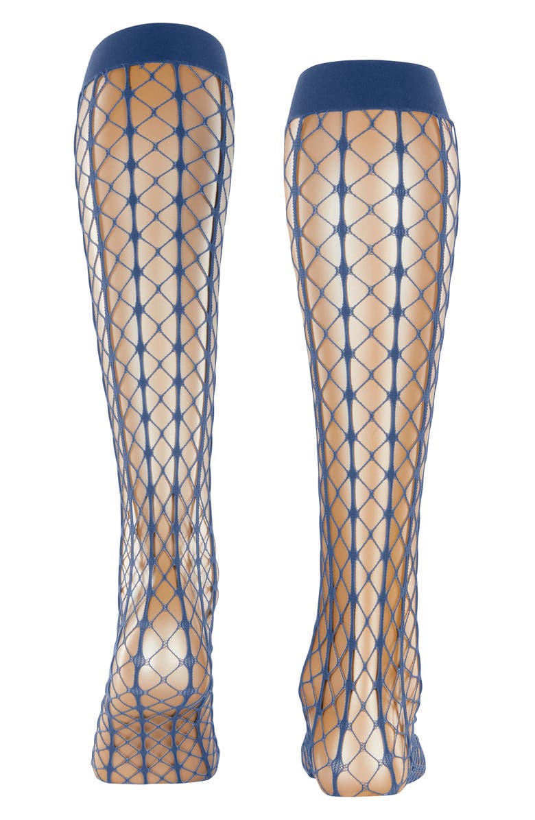 Falke Paradise Net Knee High Socks, Alternate, color, Smoky Blue