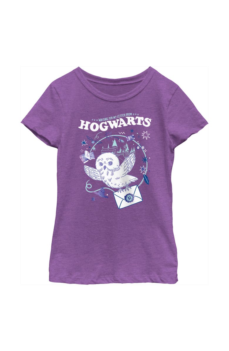 HARRY POTTER Girl's Harry Potter The Magic Letter Graphic T-Shirt, Main, color, Purple Berry