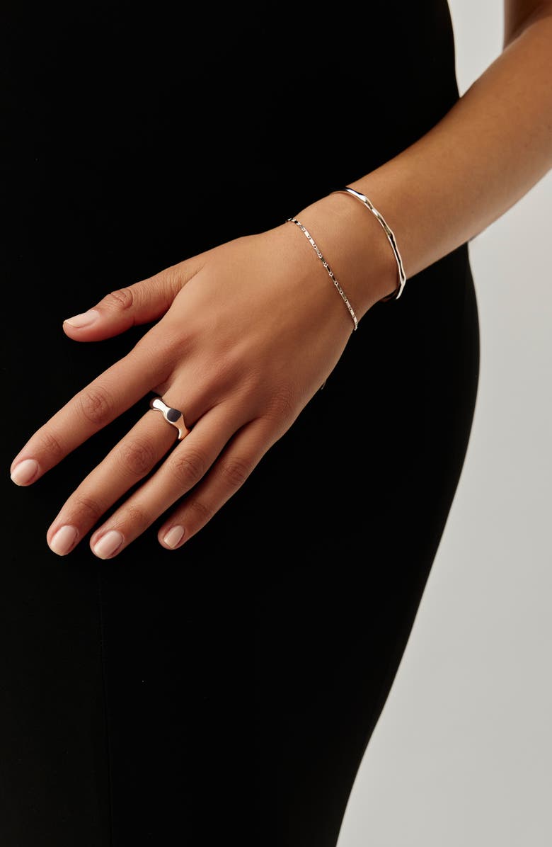 Missoma x Eny Lee Parker Puffy Stacking Ring, Alternate, color, Silver