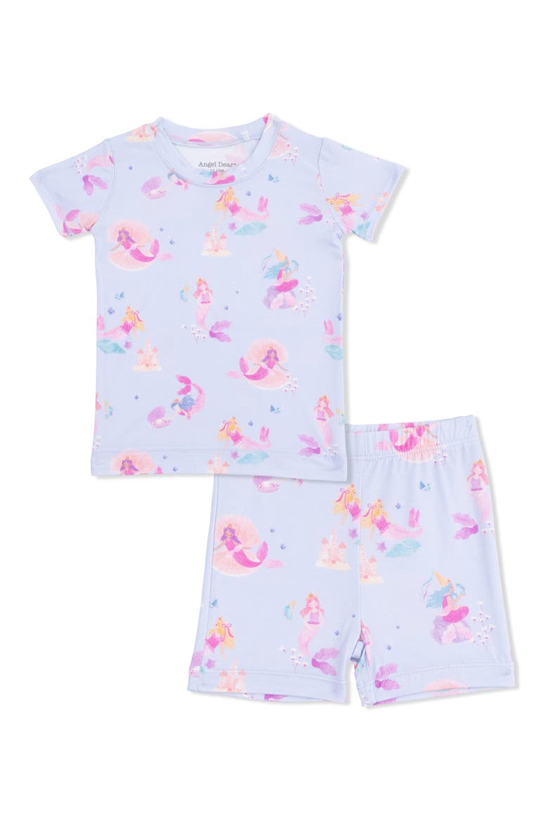 Kids' Mermaid Princess Shirt & Shorts Set, Main, color, LAVENDER