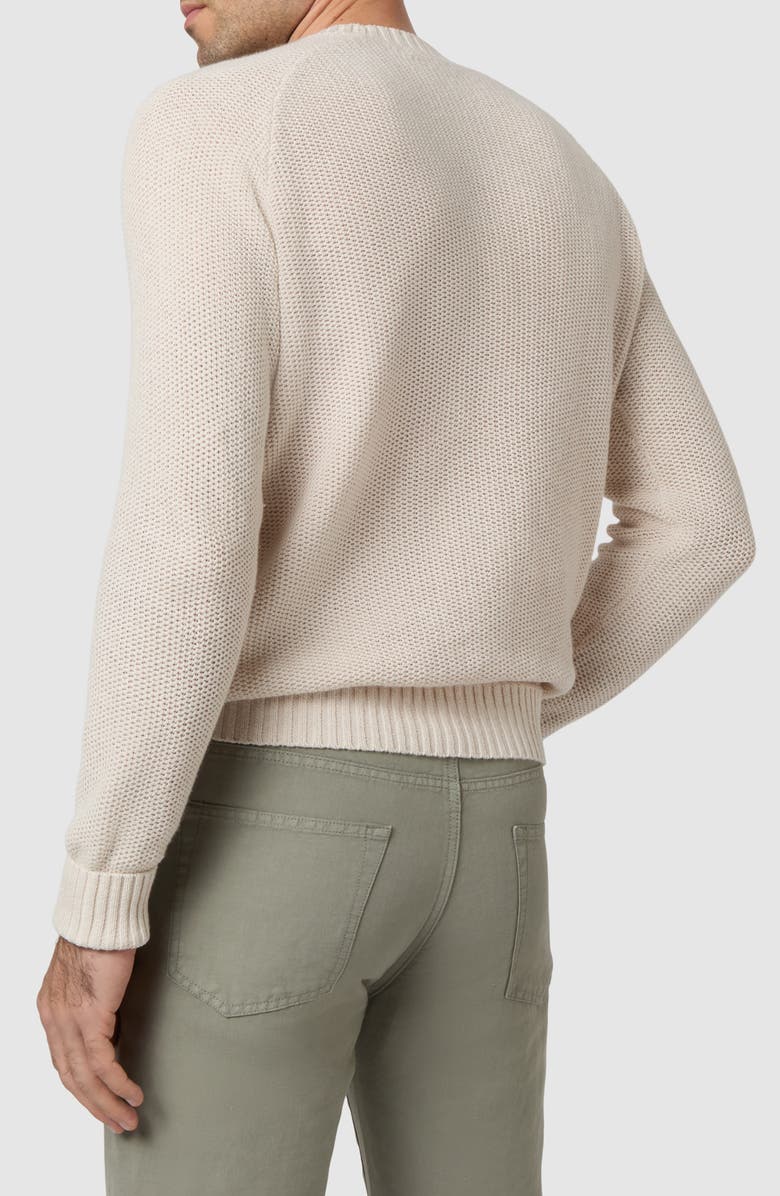 Sid Mashburn Beach Cotton & Linen Crewneck Sweater, Alternate, color, Bone Cotton Linen