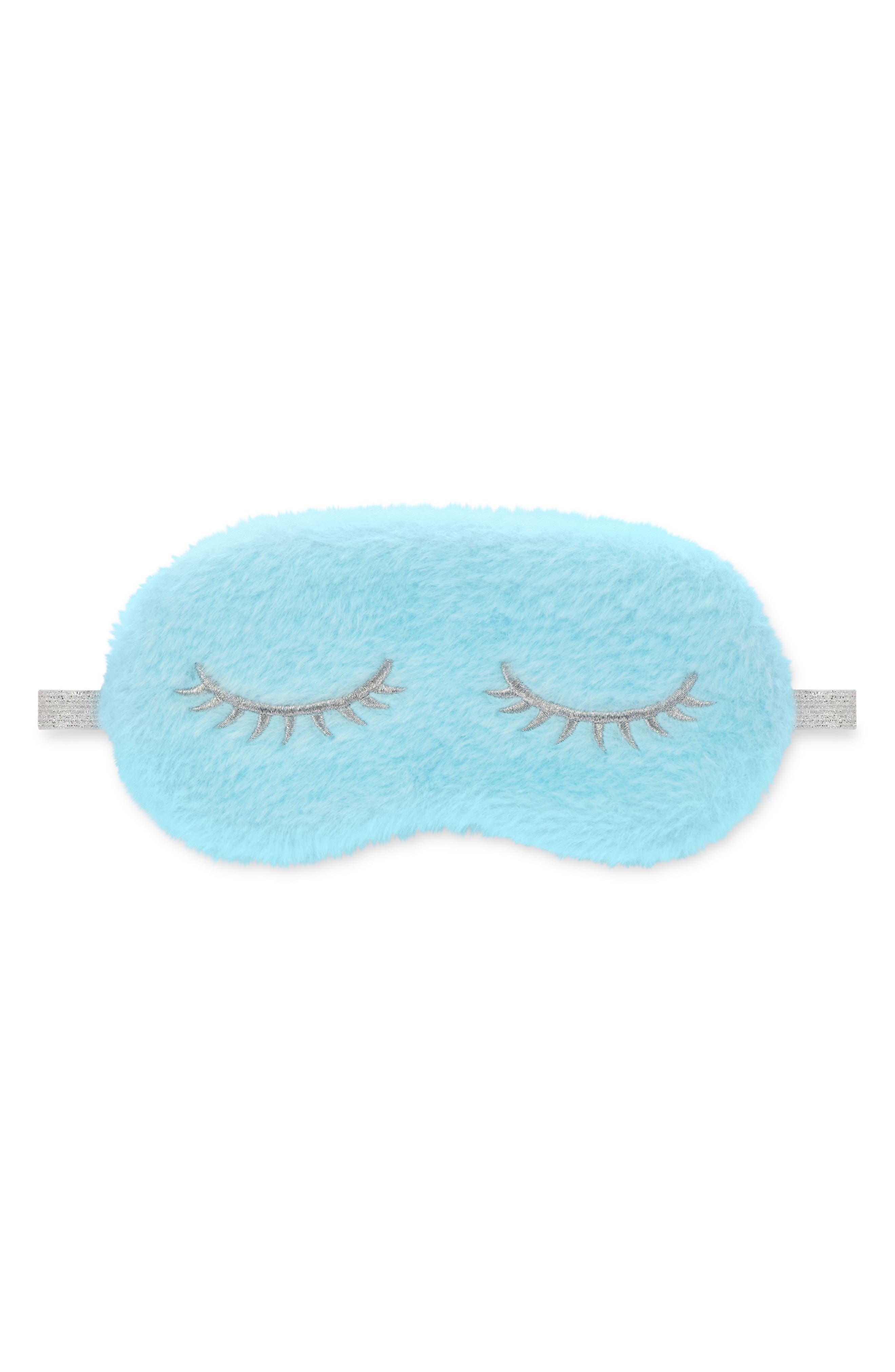 Iscream Kids' Glitter Dreams Faux Fur Eye Mask in Blue 