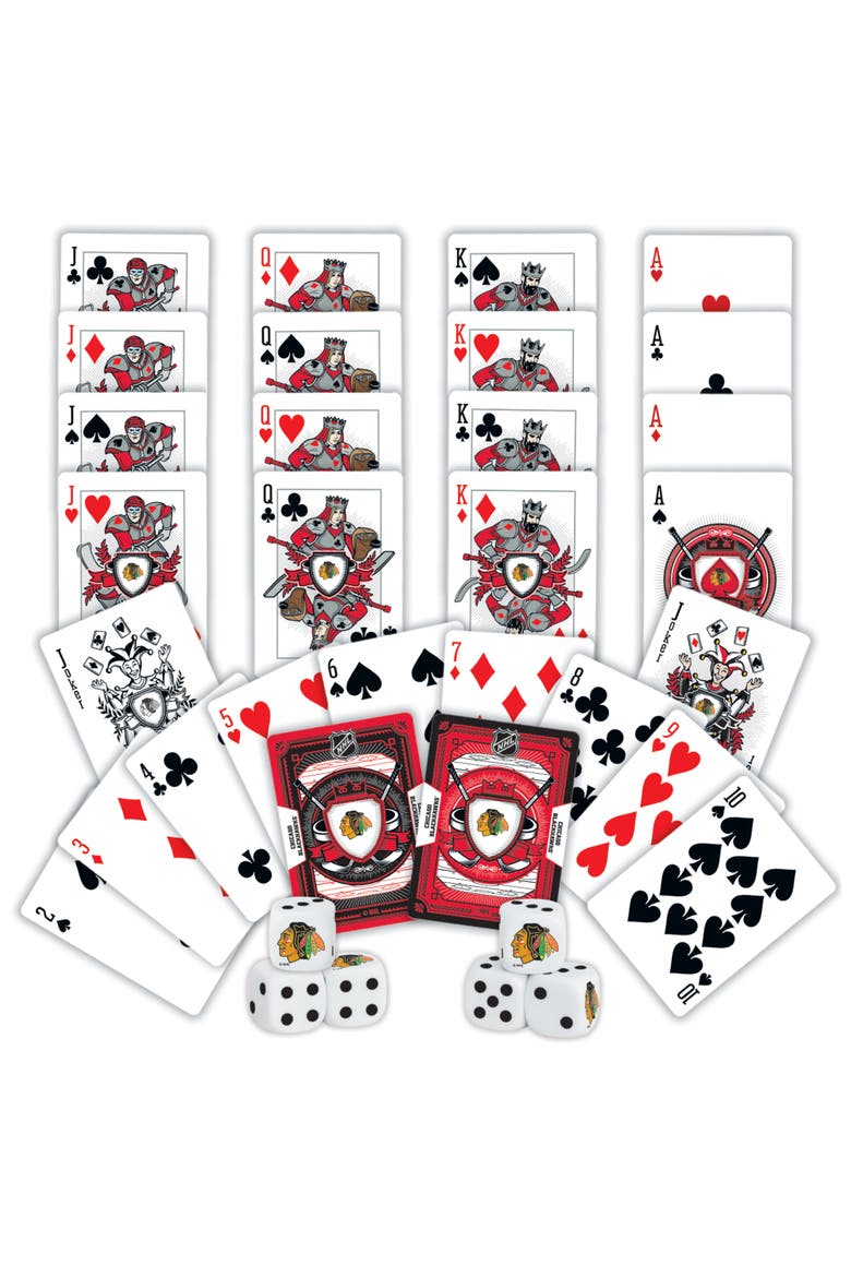 Chicago Blackhawks Playing Cards & Dice, Alternate, color, Multicolor