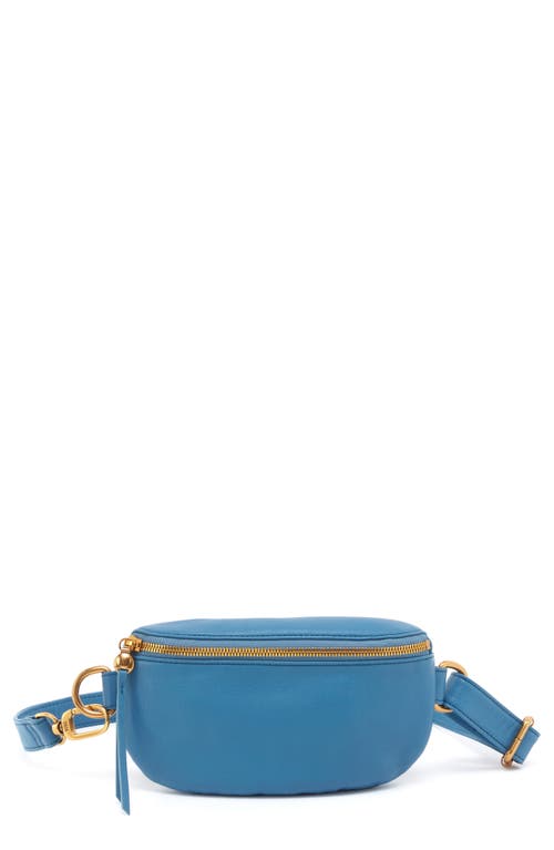 HOBO Fern Leather Belt Bag in Dusty Blue at Nordstrom