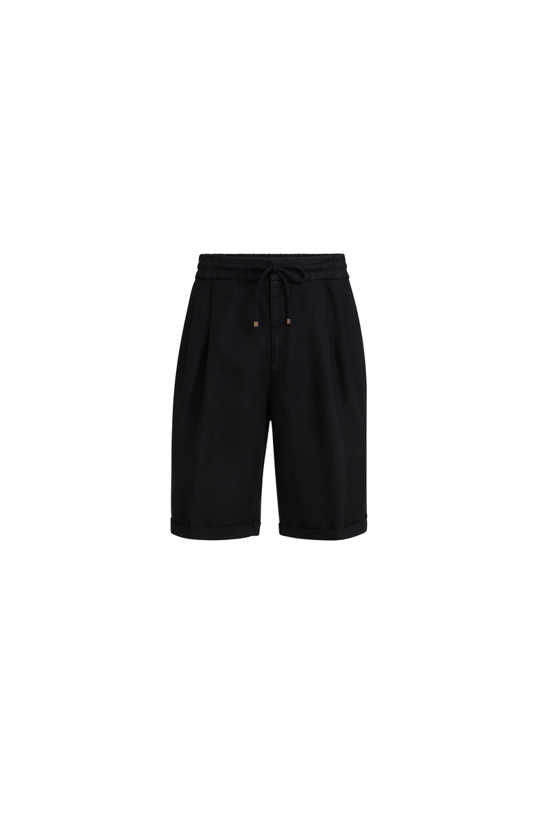 Brunello Cucinelli Gabardine Bermuda shorts, Main, color, Black