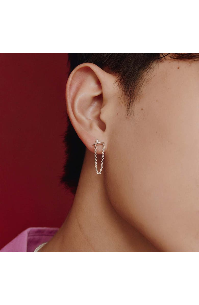 LOUPN Gat Earrings, Alternate, color, Silver