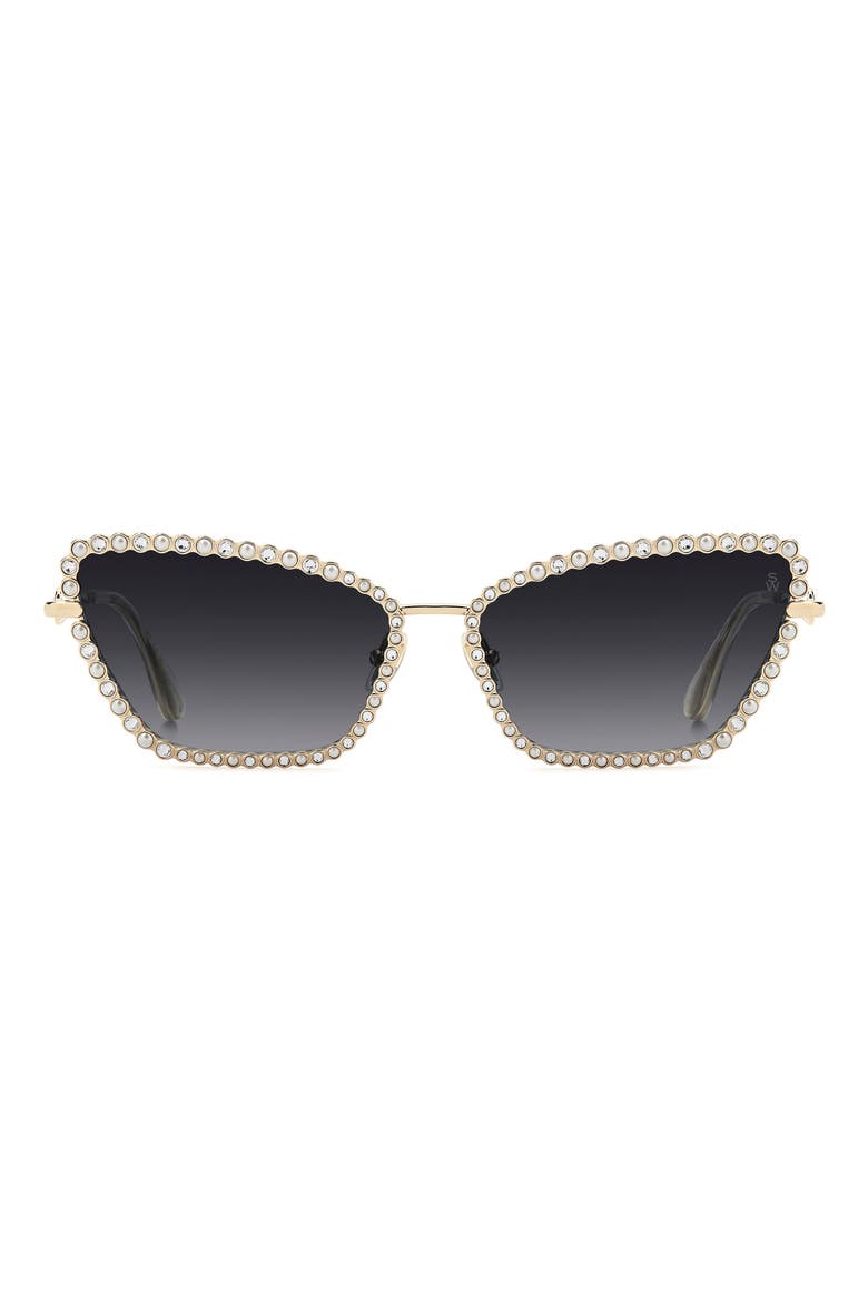 53mm Cat Eye Sunglasses, Main, color, LIGHT GOLD/ DARK GREY SF