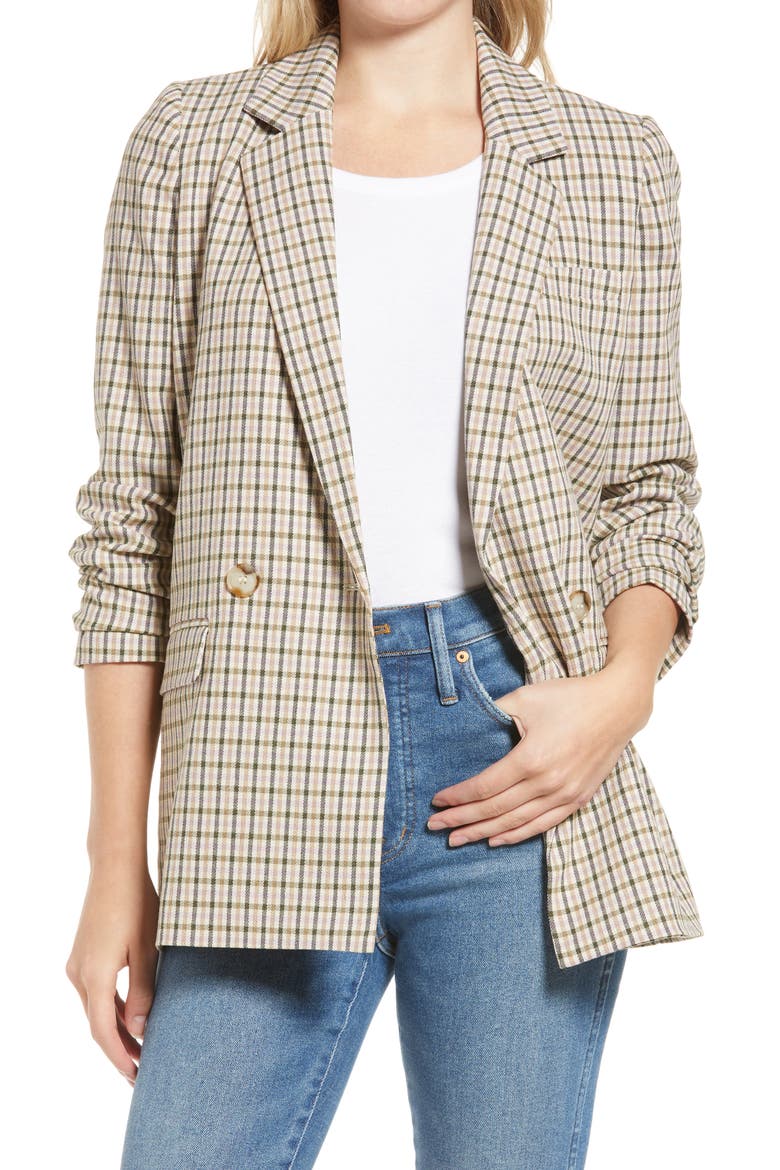 Albermarle Plaid Dorset Blazer, Main, color, VIBRANT LILAC