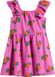 Bobo Choses Kids' Tangerine Organic Cotton Dress