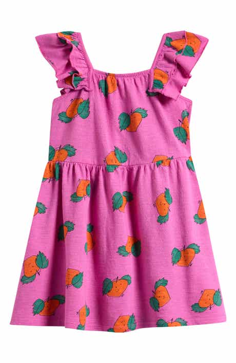 Kids' Tangerine Organic Cotton Dress