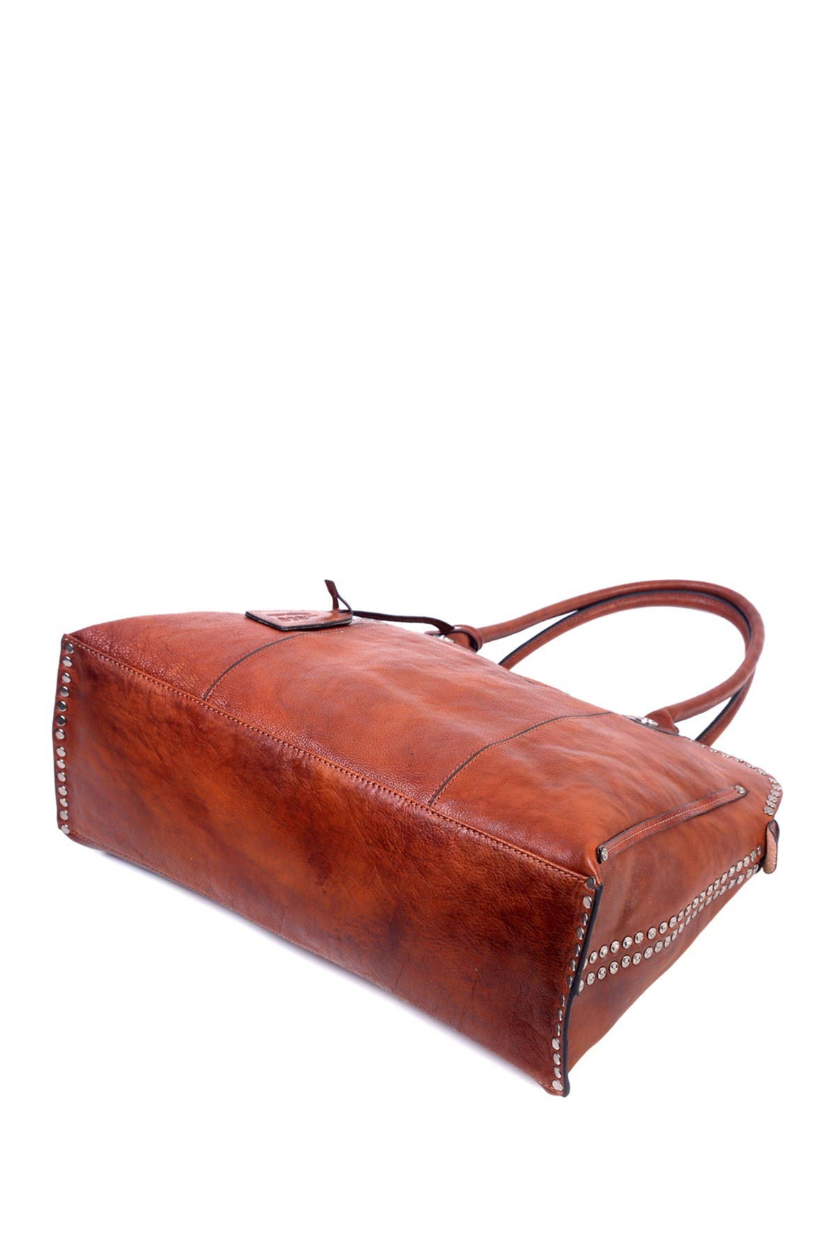 OLD TREND Soul Stud Leather Satchel Bag, Alternate, color, Cognac