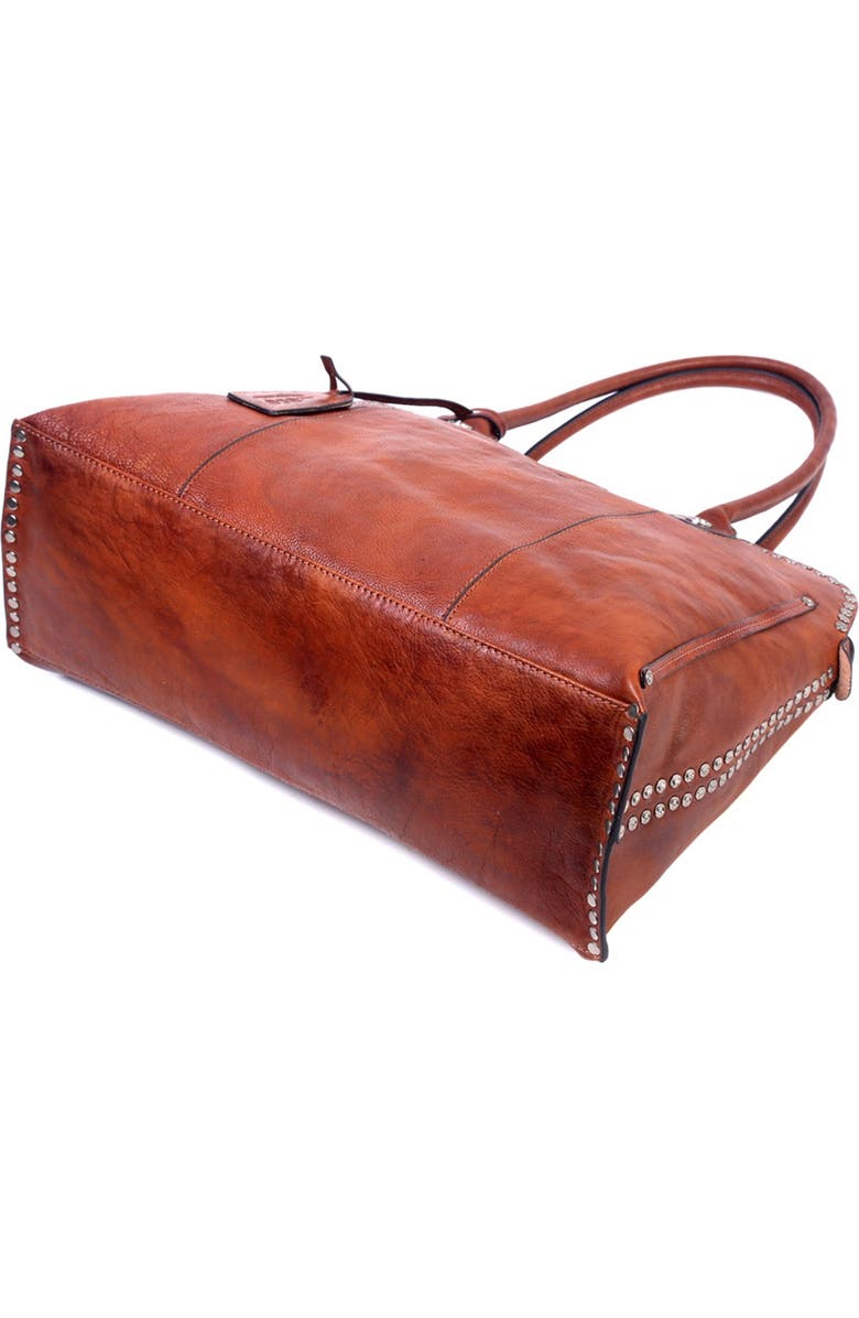 OLD TREND Soul Stud Leather Satchel Bag, Alternate, color, Cognac