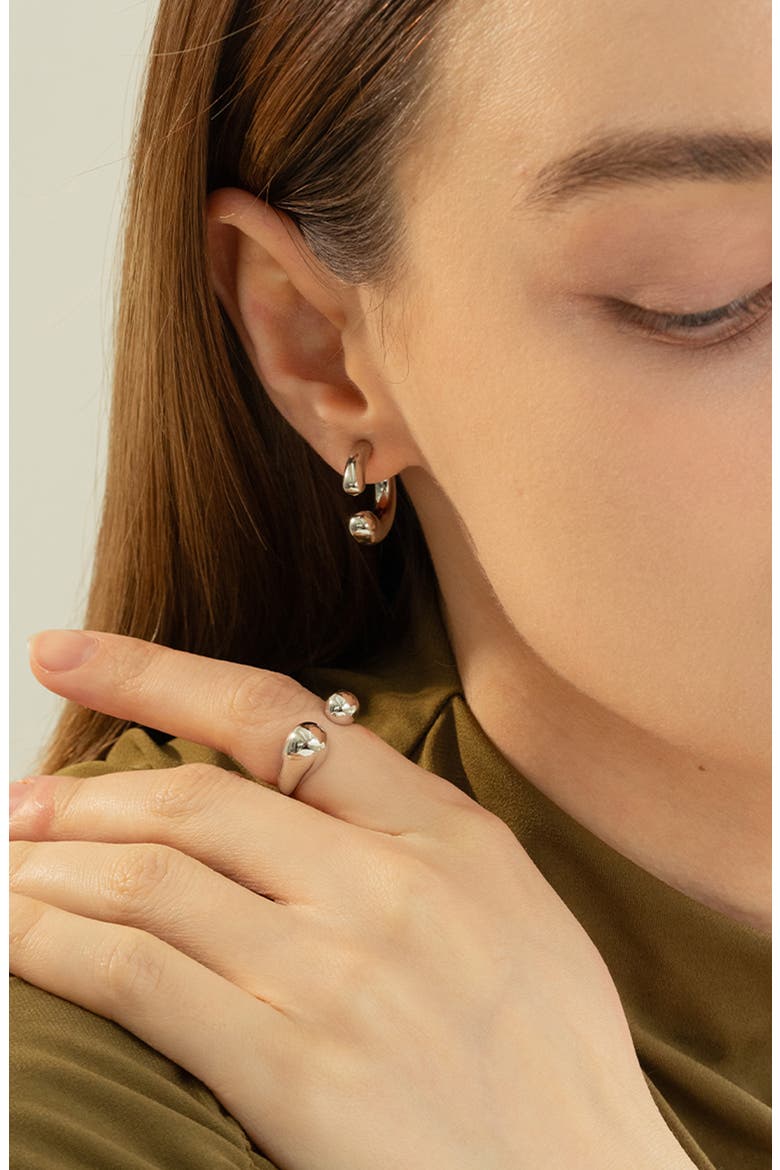 14k Gold Plated Samantha Ring Dainty Stackable Trendy Gift, Alternate, color, Silver