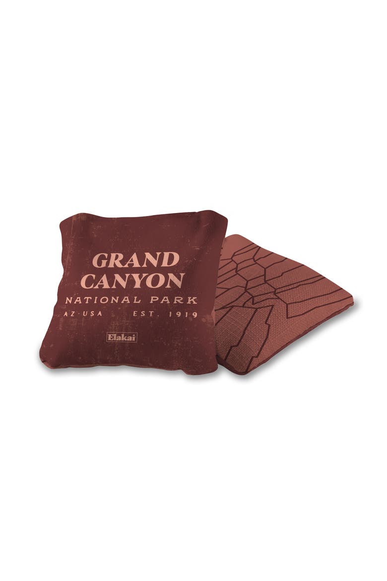 Durasuede + Turbo Polyglide Pilot Versacraft Cornhole Bags, Alternate, color, Grand Canyon / Red