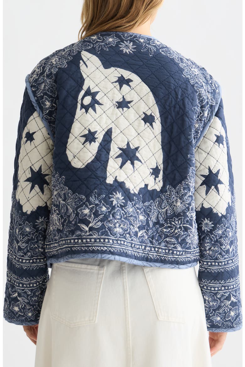 Reversible Quilted Jacket, Alternate, color, HORSE BANDANA DRESS BLUES