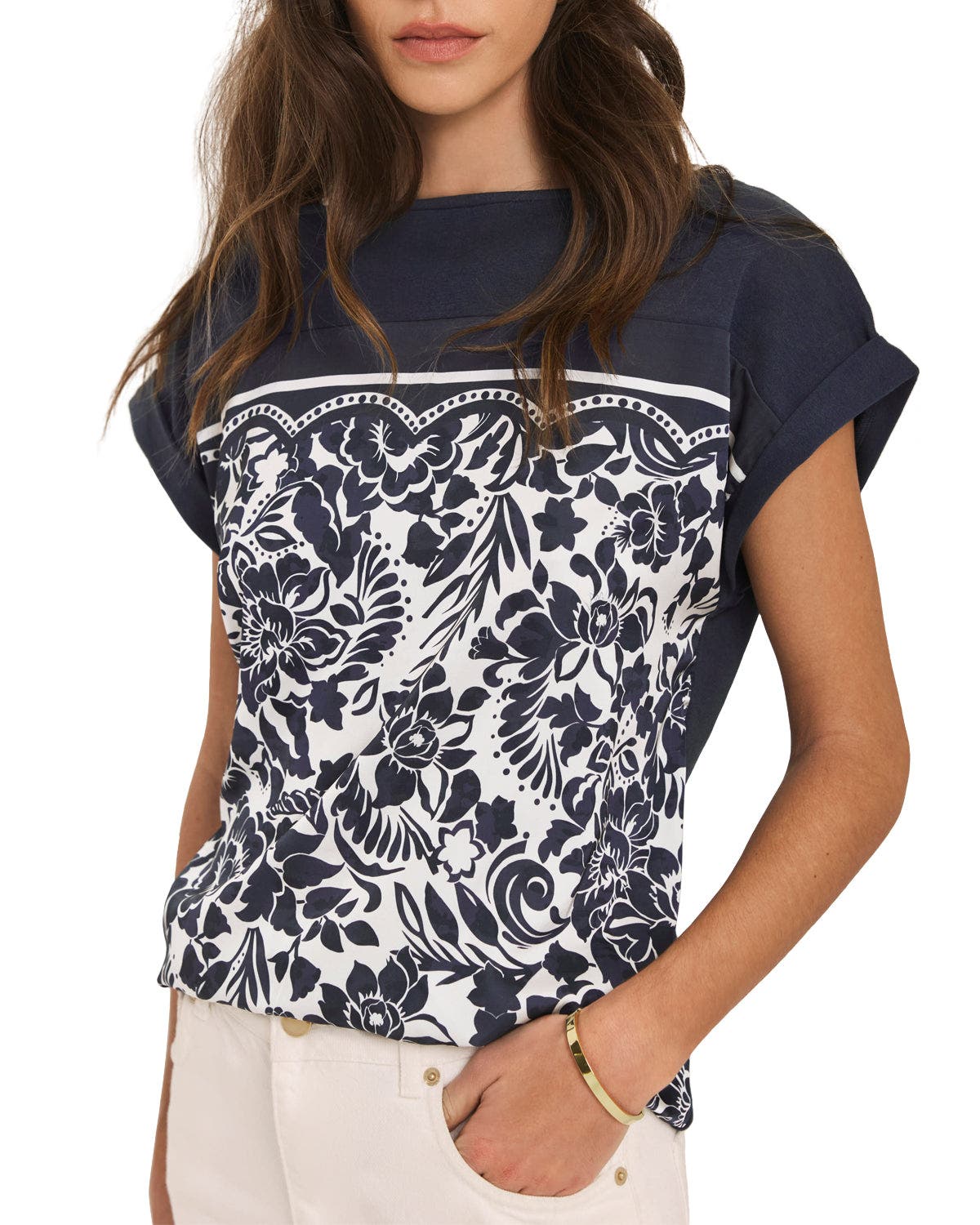 Floral Woven Print Top - image 2