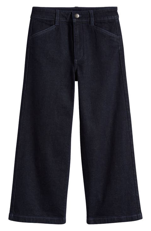 Kids' Crop Wide Leg Jeans (Big Kid)