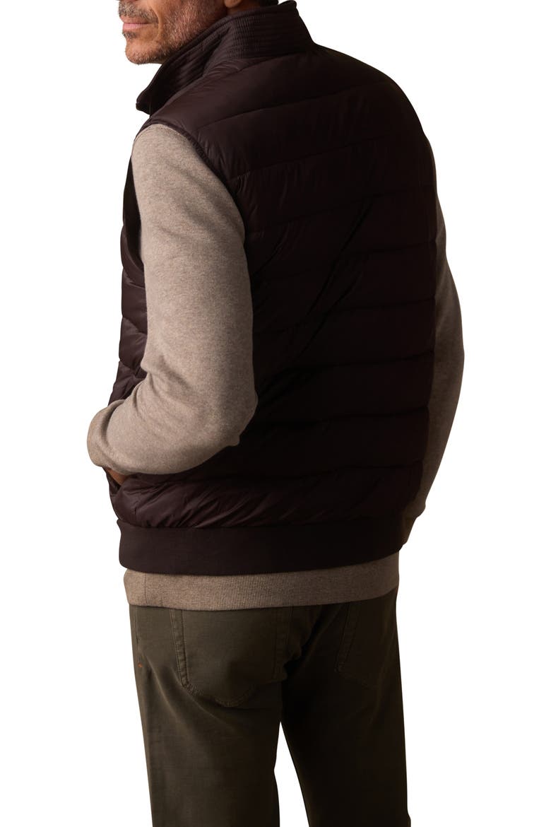 Sportivo Nylon Puffer Vest, Alternate, color, DARK BROWN