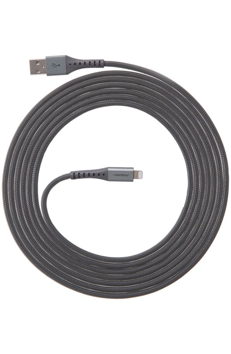 Ventev Alloy USB-A to Apple Lighting High Speed Ultradurable 10 Foot Cable, Main, color, Silver