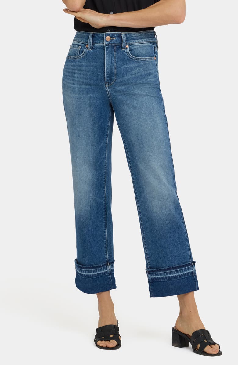 NYDJ Bailey High Waist Ankle Relaxed Straight Leg Jeans, Main, color, Sun Soak