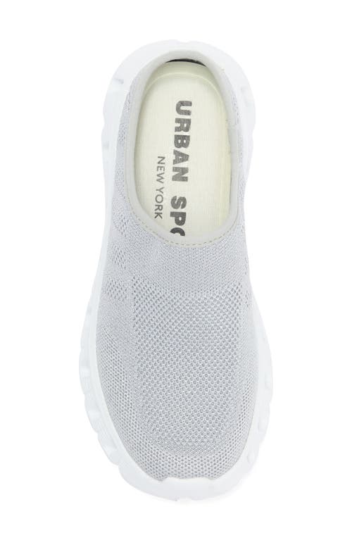 Jslides Knit Mule In Silver