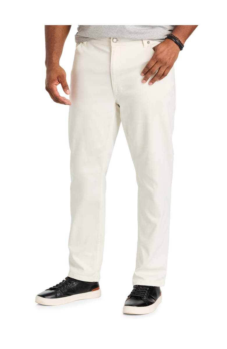 True Nation by DXL Big & Tall Iconic 5-Pocket Everyday Stretch Pants, Main, color, Coconut Milk