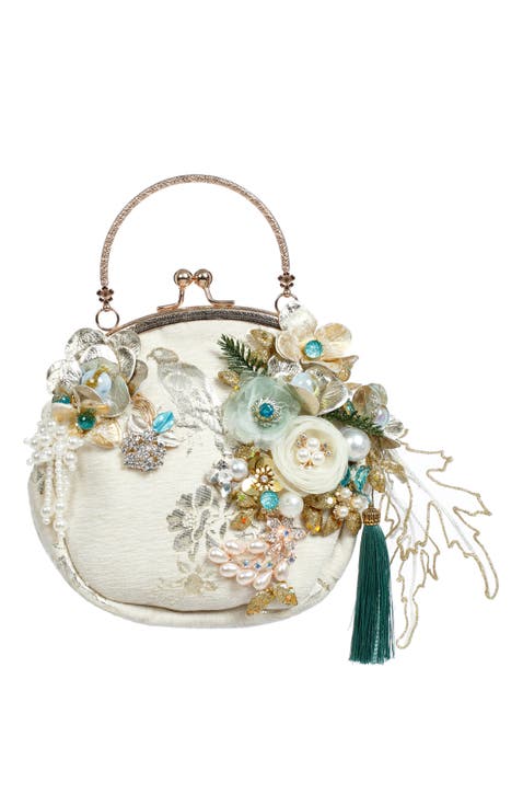 Ivory Bag, Round Ornament