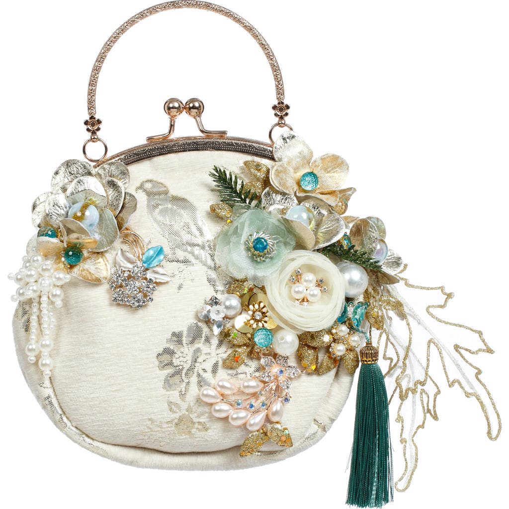Mark Roberts Ivory Bag, Round Ornament In White