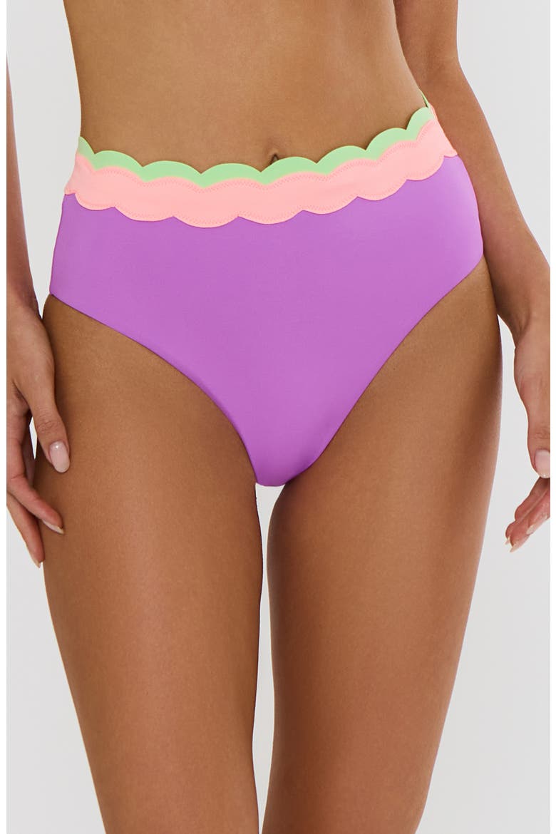 Harriet High Waist Bikini Bottoms, Main, color, RADIANT WAVE COLORBLOCK