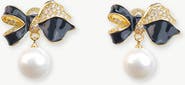 Classicharms Butterfly Pearl Drop Earrings