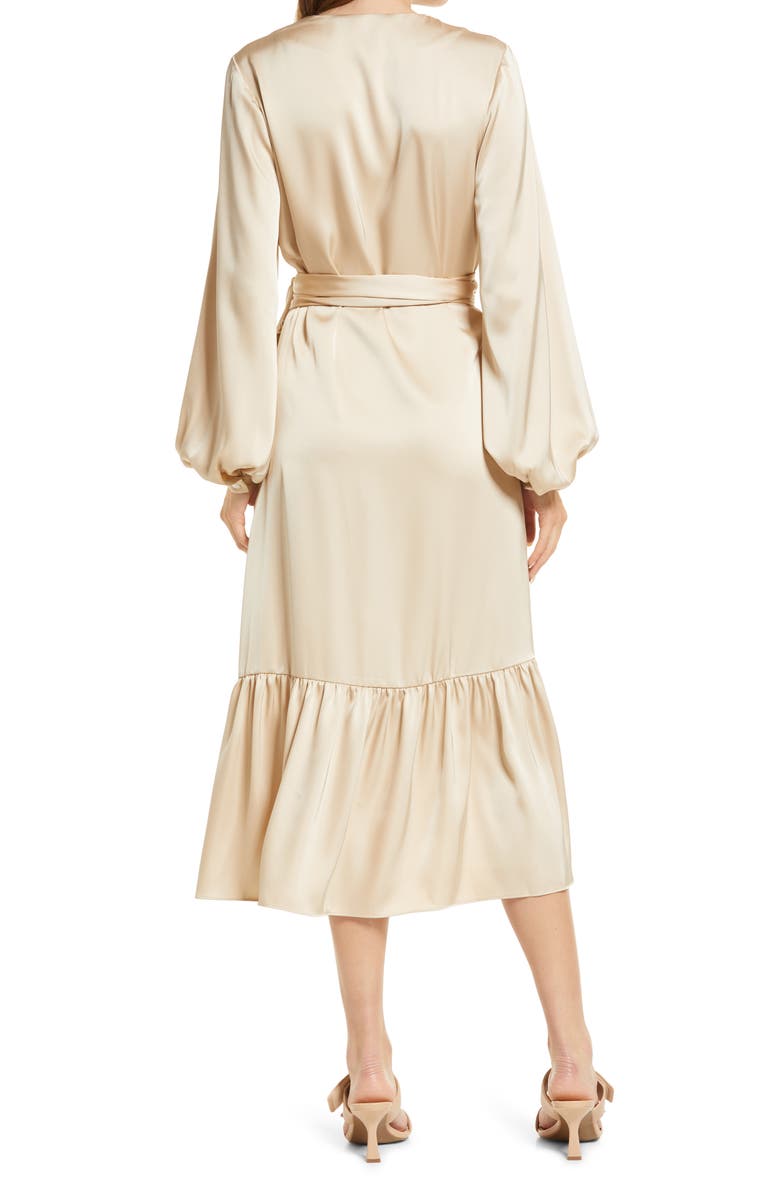 Amy Lynn Long Sleeve Midi Wrap Dress, Alternate, color, 