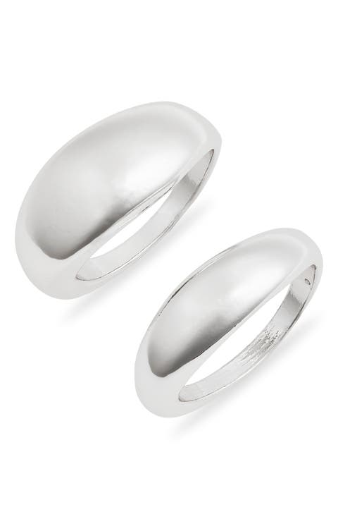 Set of Two Domed Rings