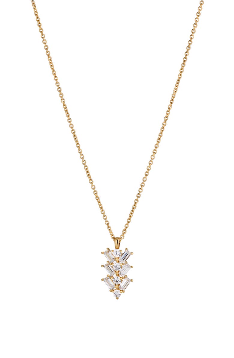 Nadri Pave The Way Cubic Zirconia Pendant, Main, color, 