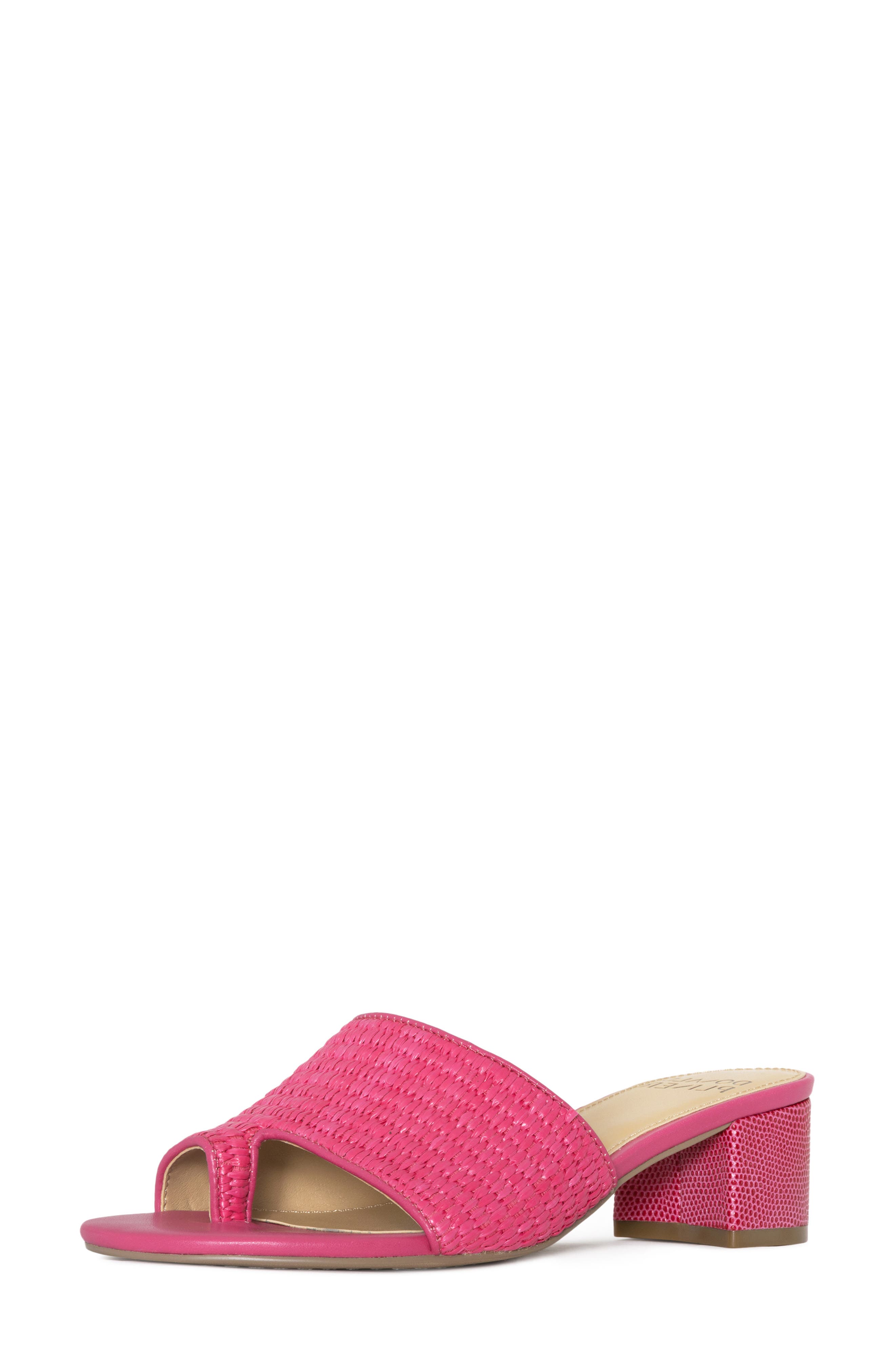 Donald Pliner Naia Embossed Slide Sandal, Alternate, color, Magenta