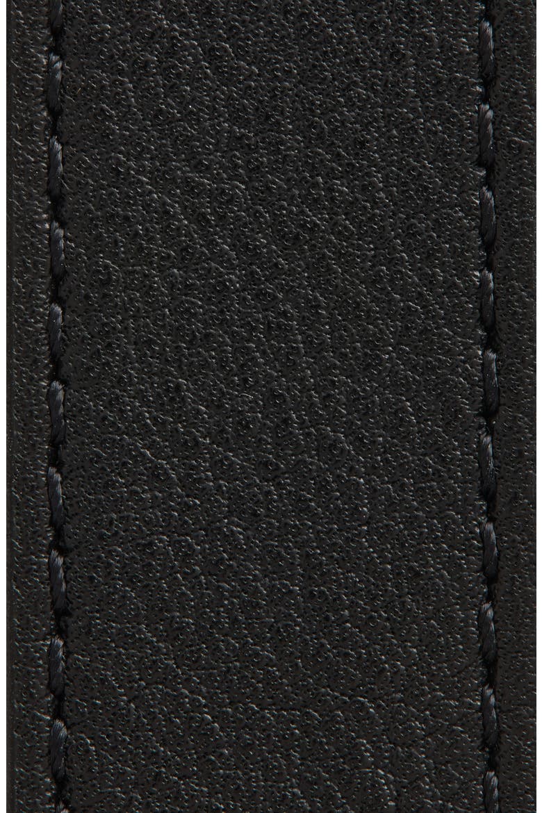 VLOGO Signature Leather Belt, Alternate, color, BLACK/ CRYSTAL