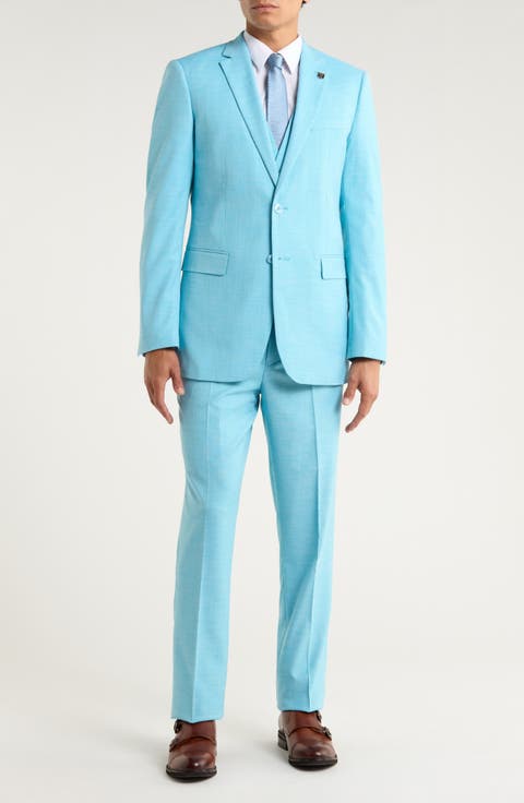 Aqua Mélange 3-Piece Suit