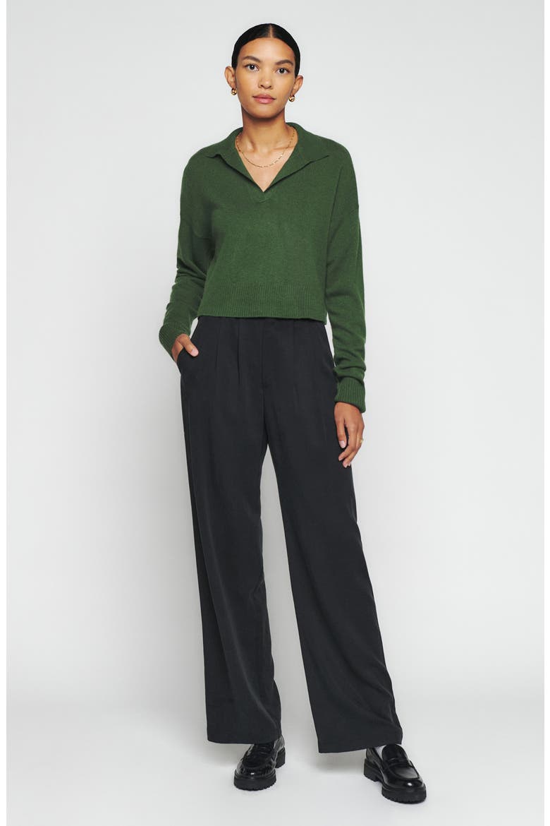 Cashmere Polo Sweater, Alternate, color, CEDAR