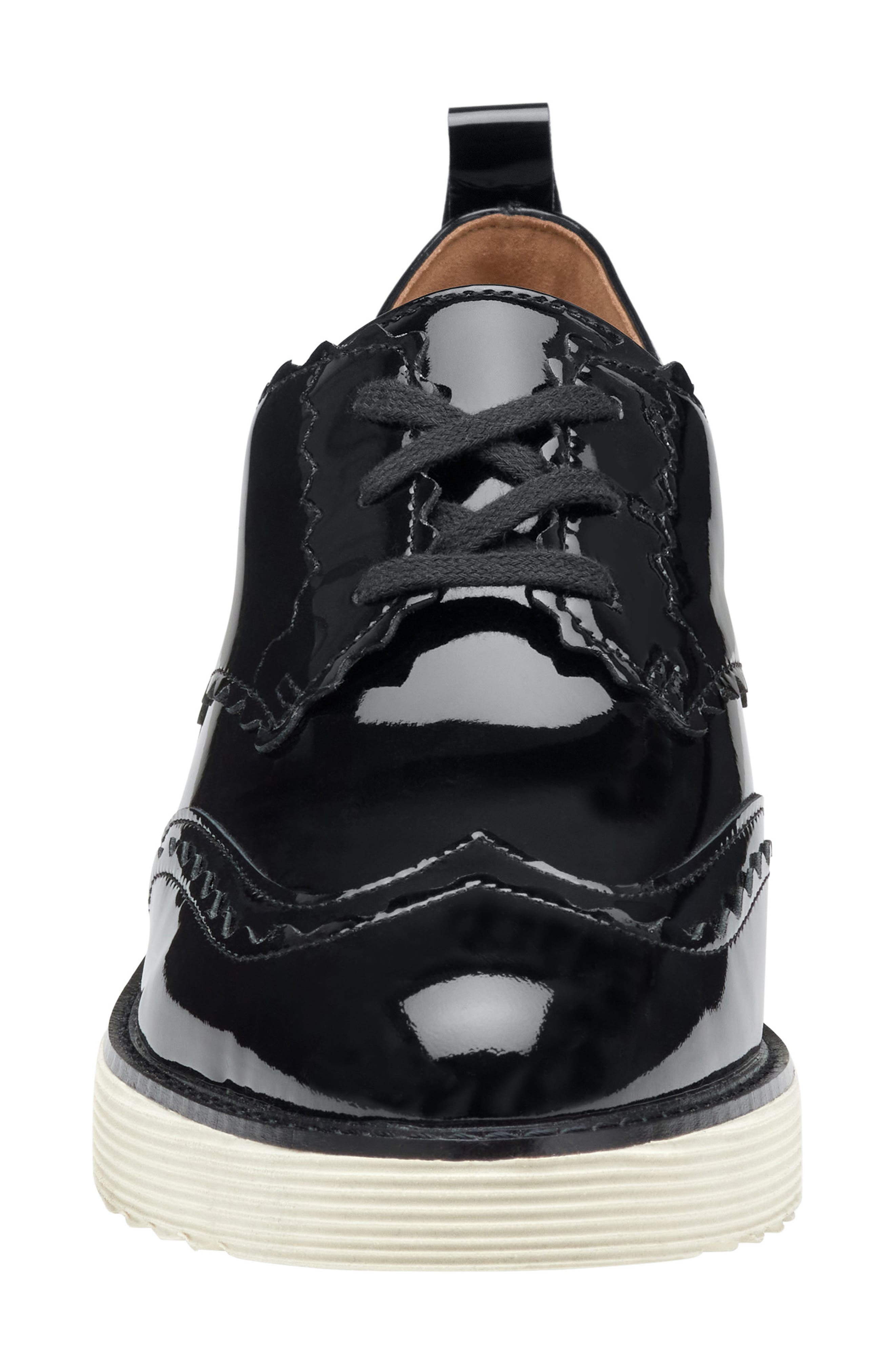 Mitzi Wedge Derby, Alternate, color, BLACK PATENT LEATHER