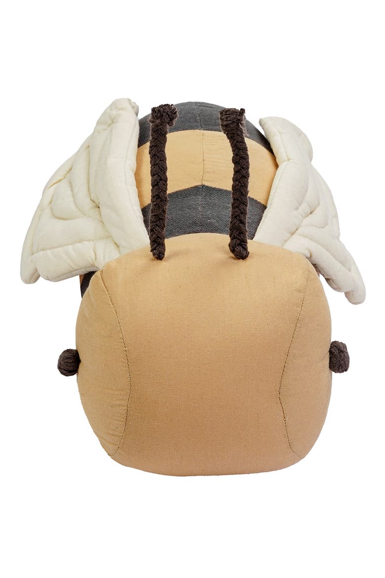 Buzzy Bee Cushion, Alternate, color, BLACK