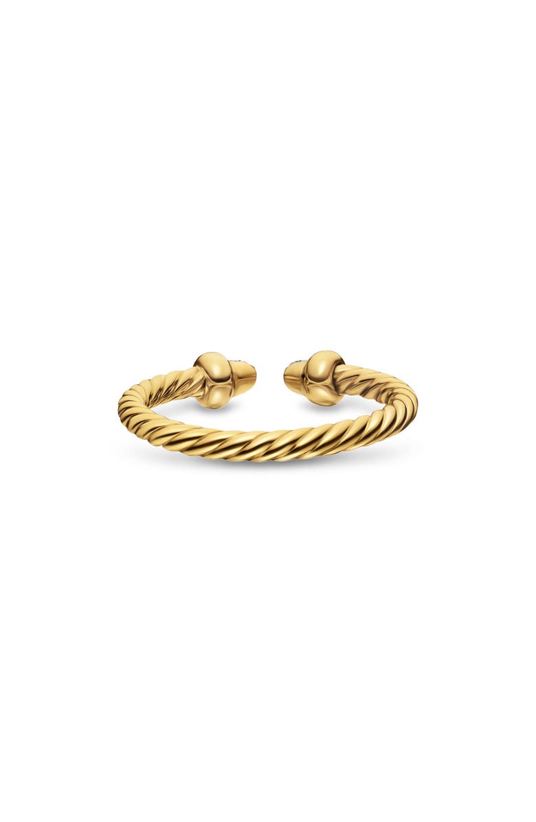 David Yurman Micro Cablespira<sup>®</sup> Flex Open Ring, Alternate, color, Gold