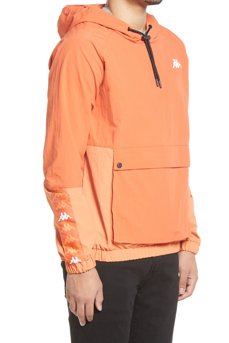 Kappa Men's 222 Banda Edonin Anorak, Alternate, color, ORANGE / ORANGE DUSTY / WHITE