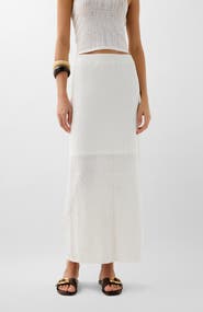 Scalpers Pointelle White Skirt