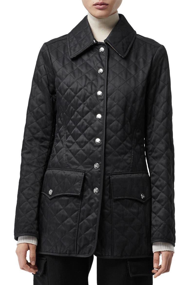 Borthwicke Quilted Jacket, Main, color, BLACK
